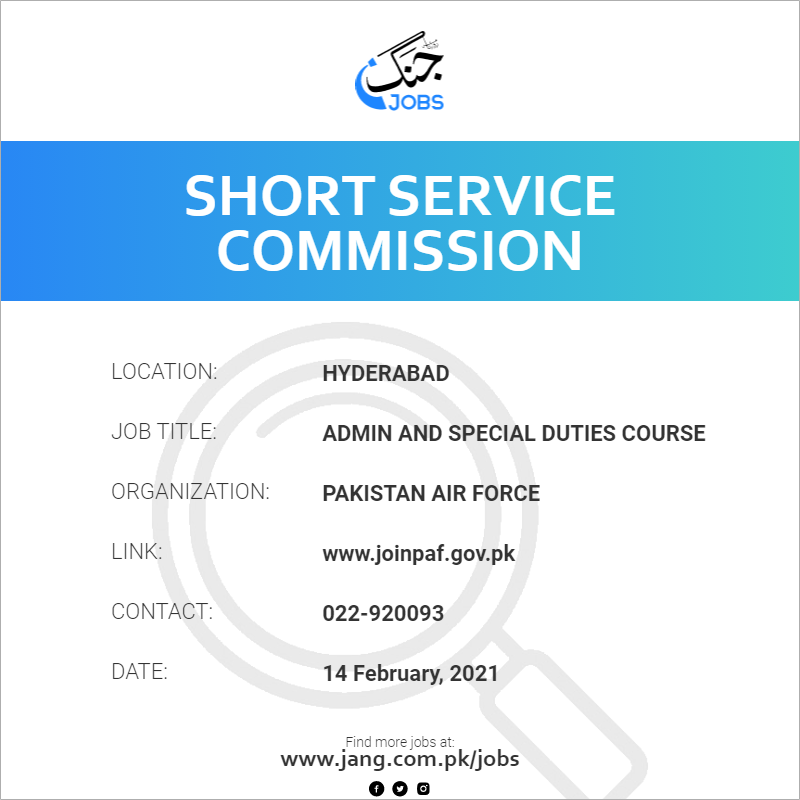 Admin And Special Duties Course