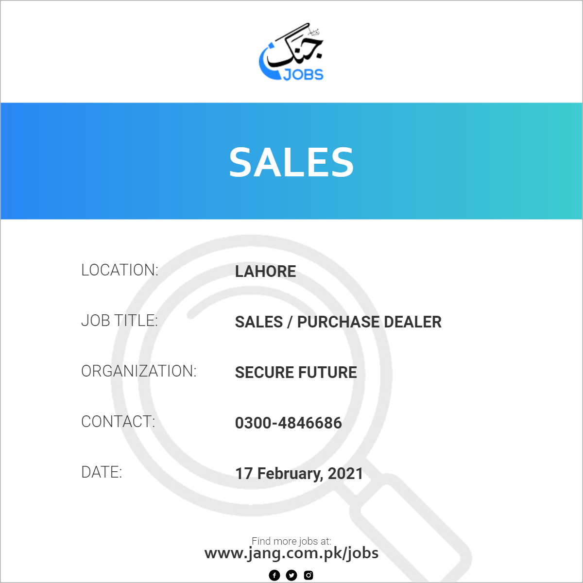 Sales / Purchase Dealer