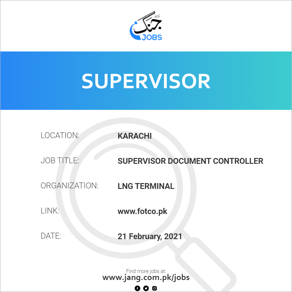Supervisor Document Controller