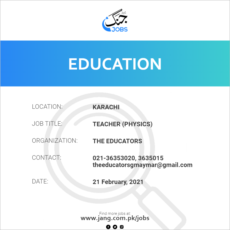 Teacher (Physics)