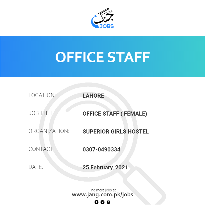 Office Staff ( Female)
