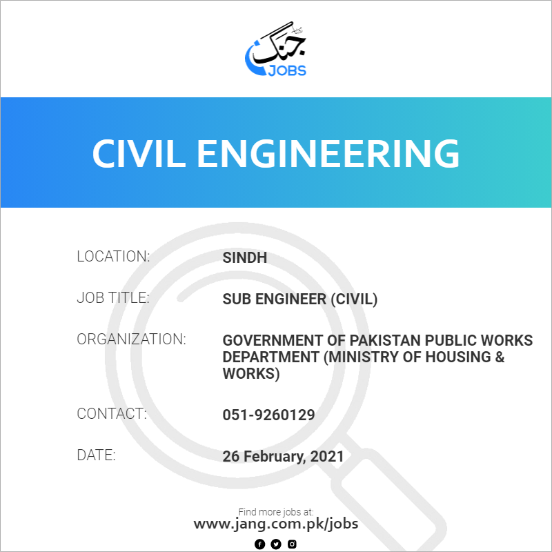 Sub Engineer (Civil) 