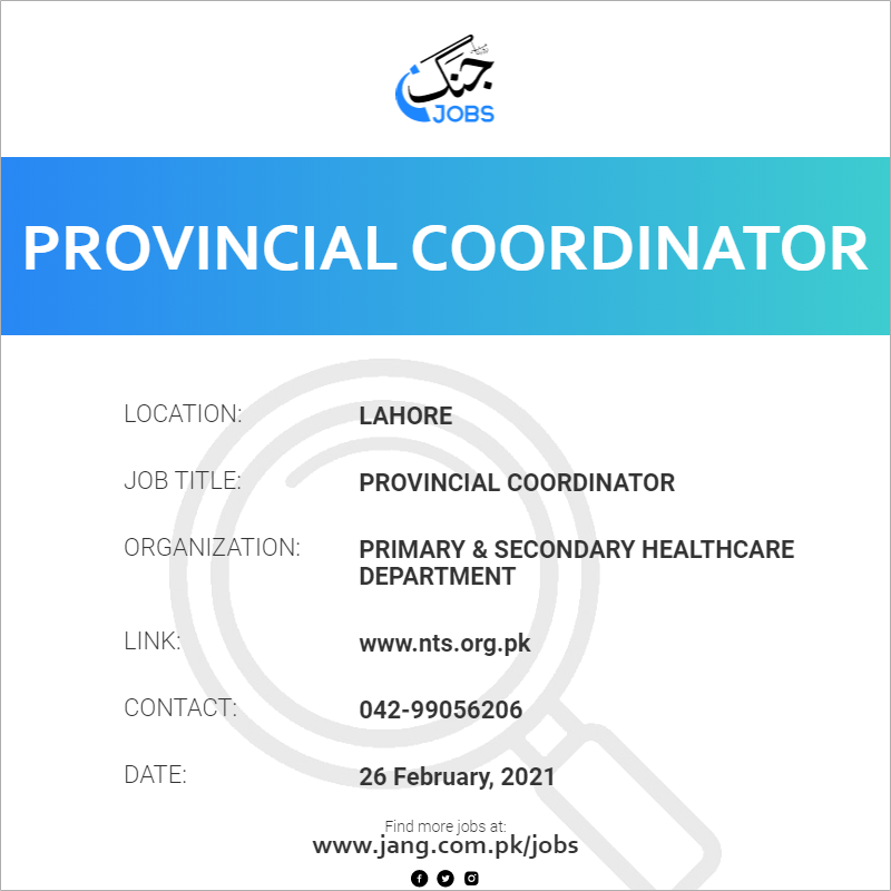 Provincial Coordinator