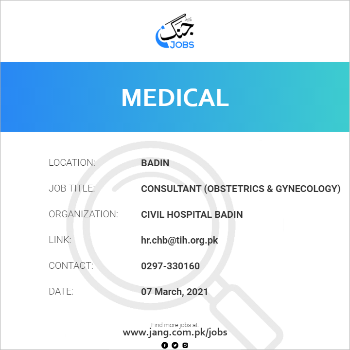 Consultant (Obstetrics & Gynecology)