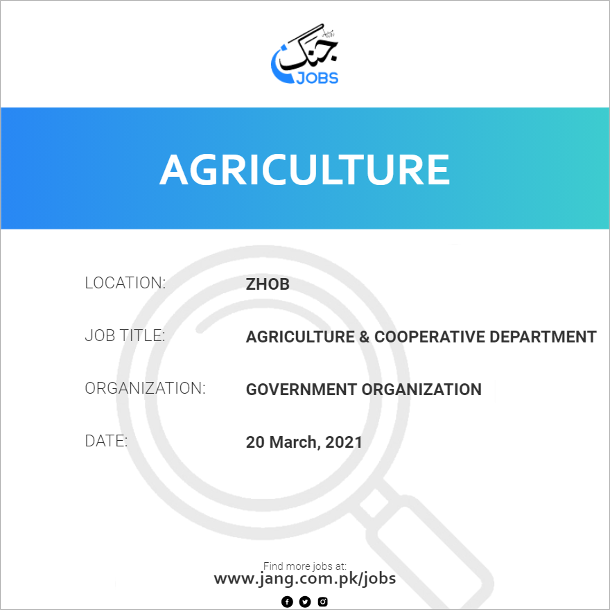 Agriculture & Cooperative Department