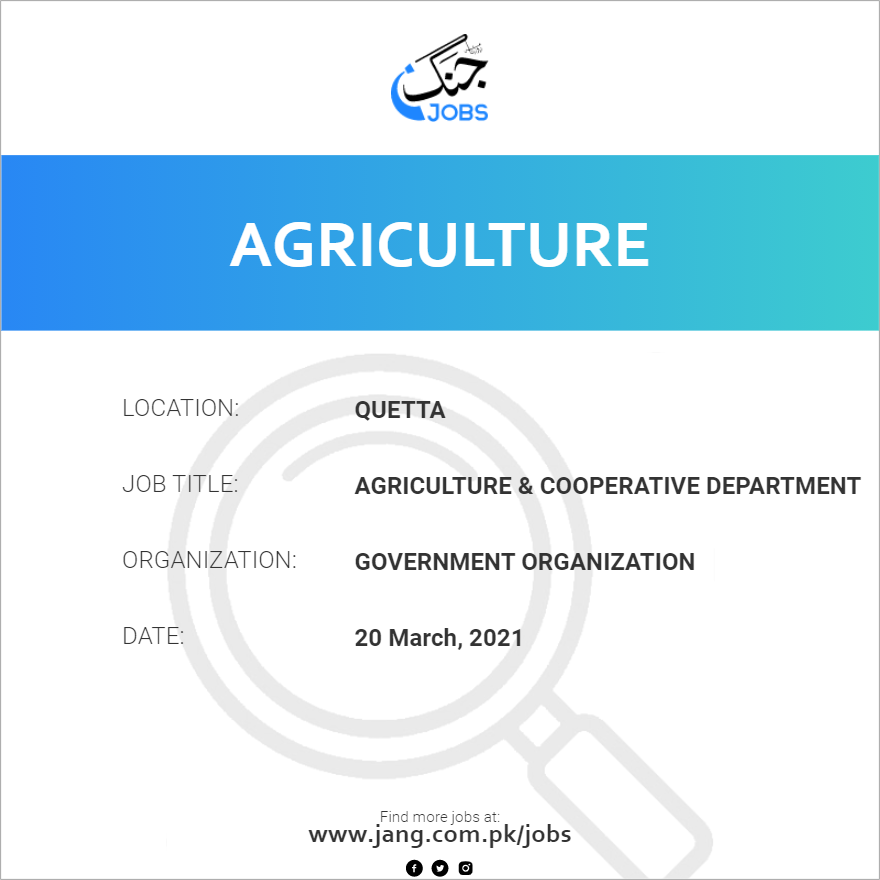 Agriculture & Cooperative Department