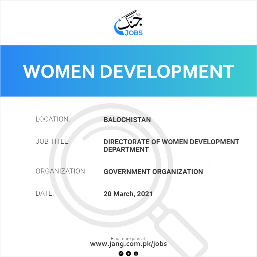 Directorate Of Women Development Department