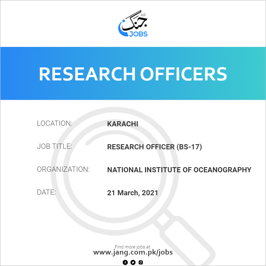 Research Officer (BS-17)