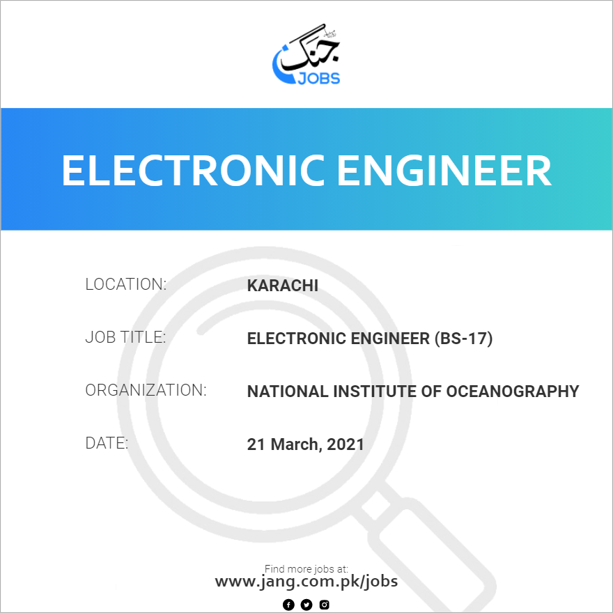 Electronic Engineer (BS-17)