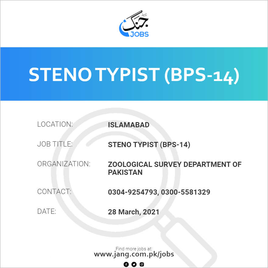 Steno Typist (BPS-14)