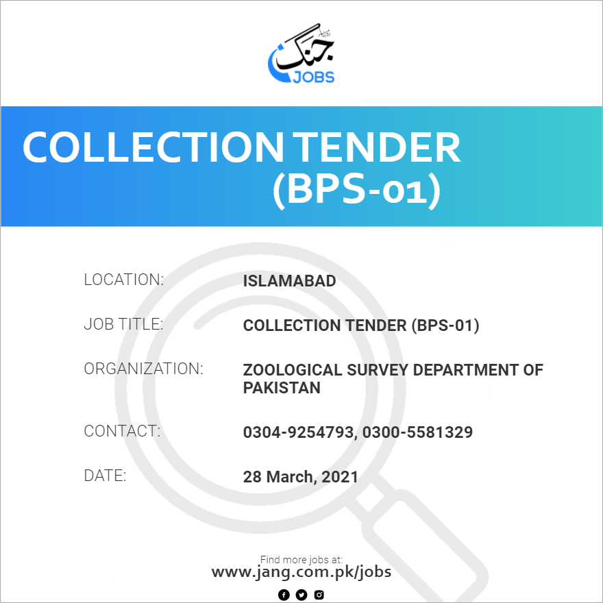 Collection Tender (BPS-01)