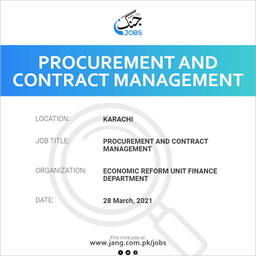 Procurement and Contract Management