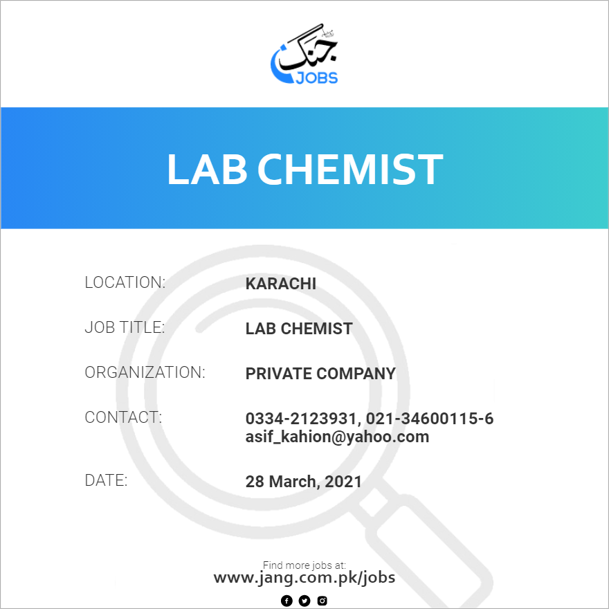 Lab Chemist