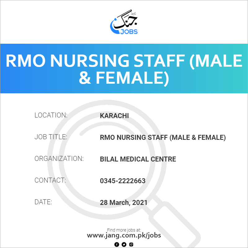 RMO Nursing Staff (Male & Female)