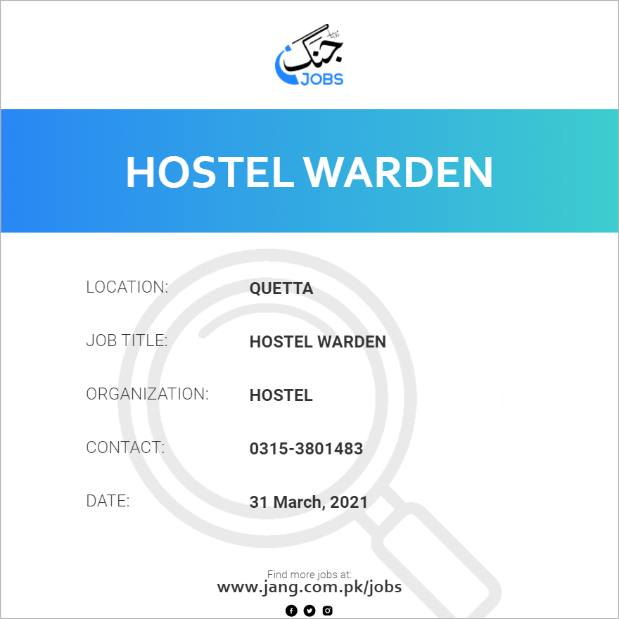 Hostel Warden