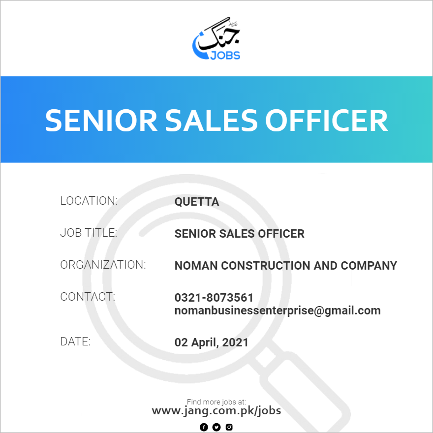 Senior Sales Officer