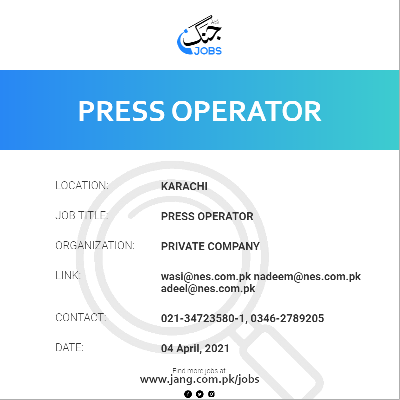 Press Operator