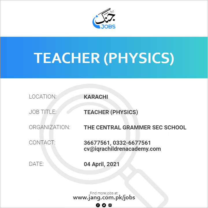 Teacher (Physics)