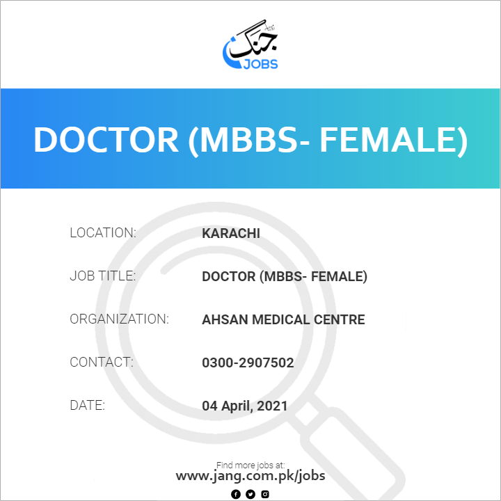 Doctor (MBBS- Female)