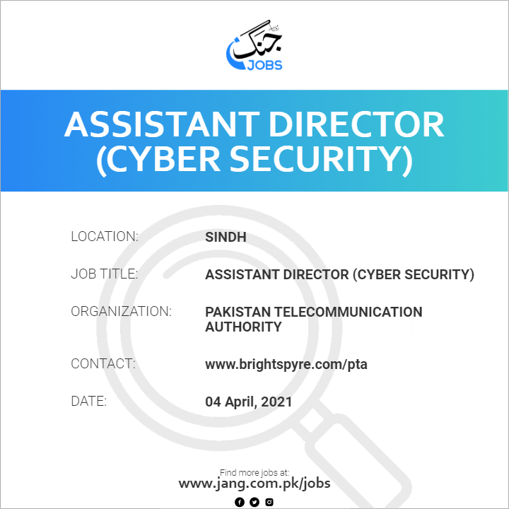 Assistant Director (Cyber Security) 