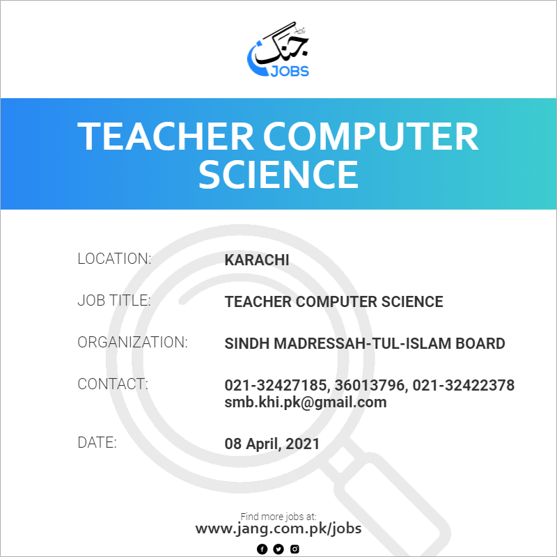 Teacher Computer Science