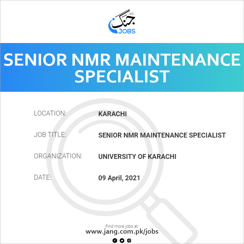 Senior NMR Maintenance Specialist
