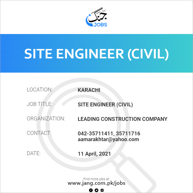 Site Engineer (Civil)