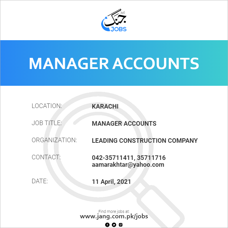Manager Accounts
