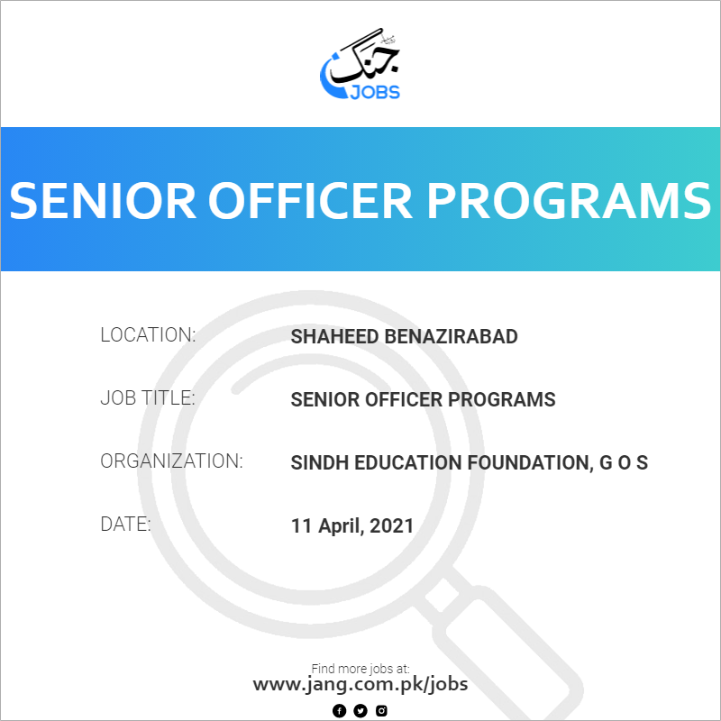 Senior Officer Programs