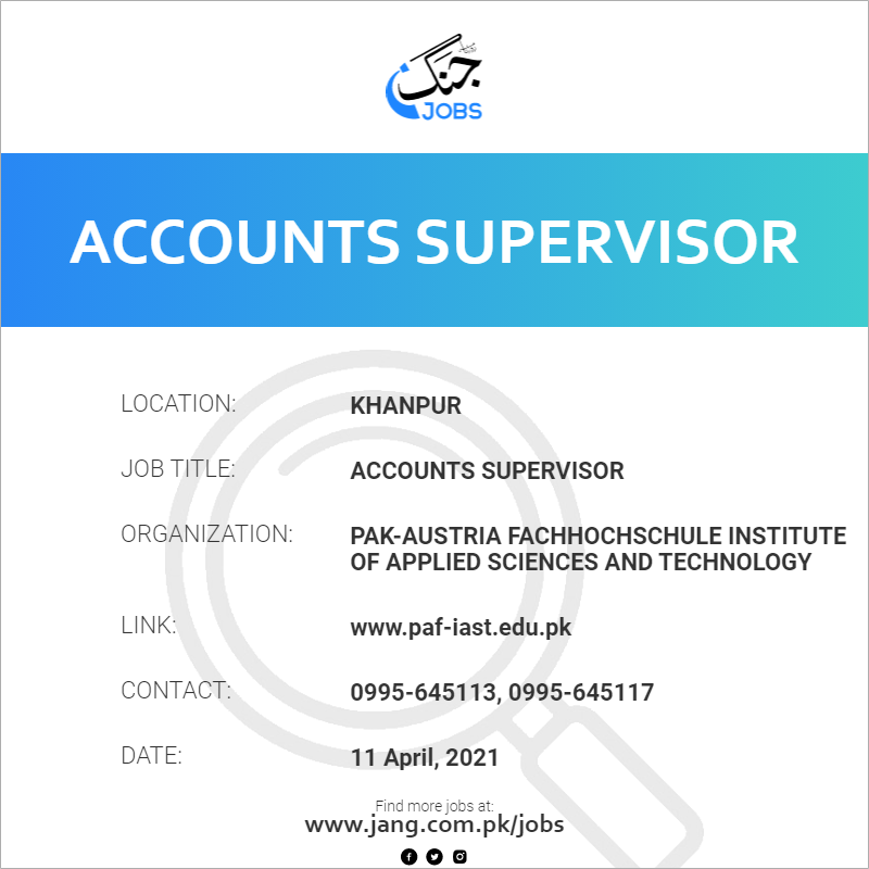 Accounts Supervisor