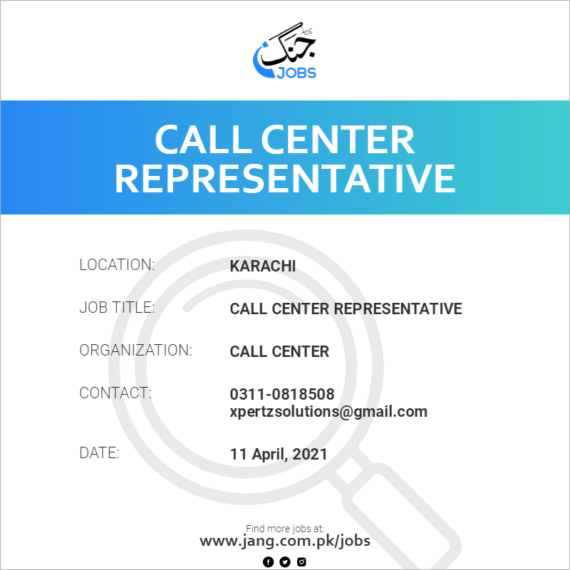 Call Center Representative 
