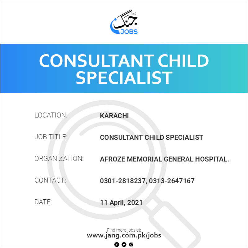 Consultant Child Specialist 