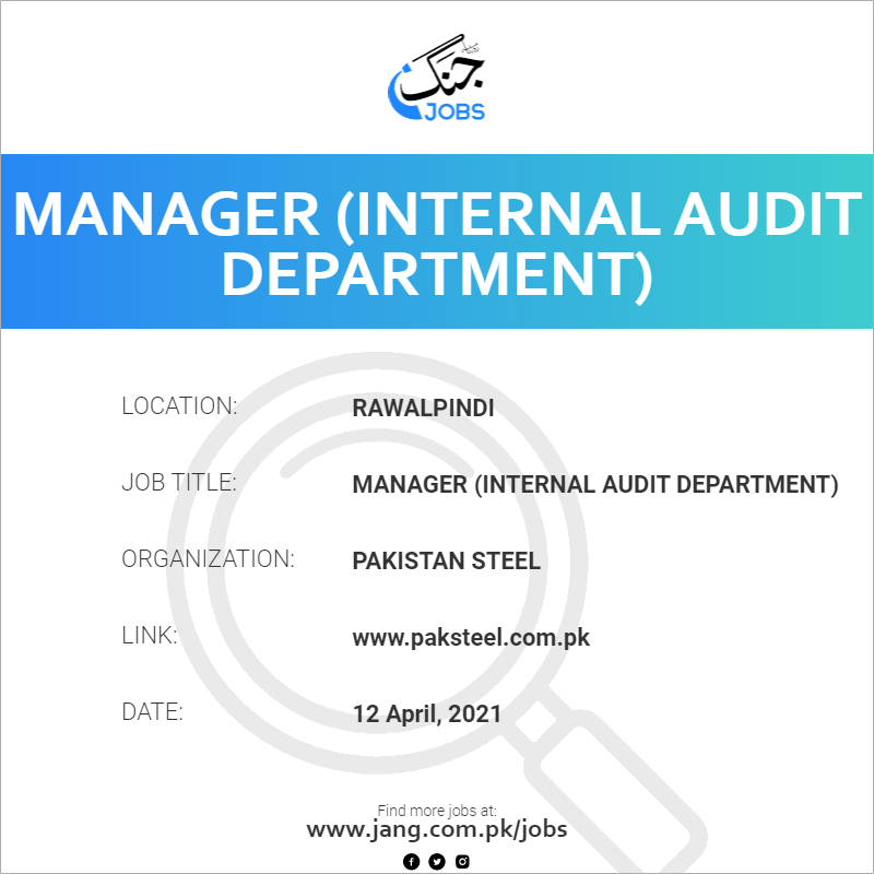Manager (Internal Audit Department)