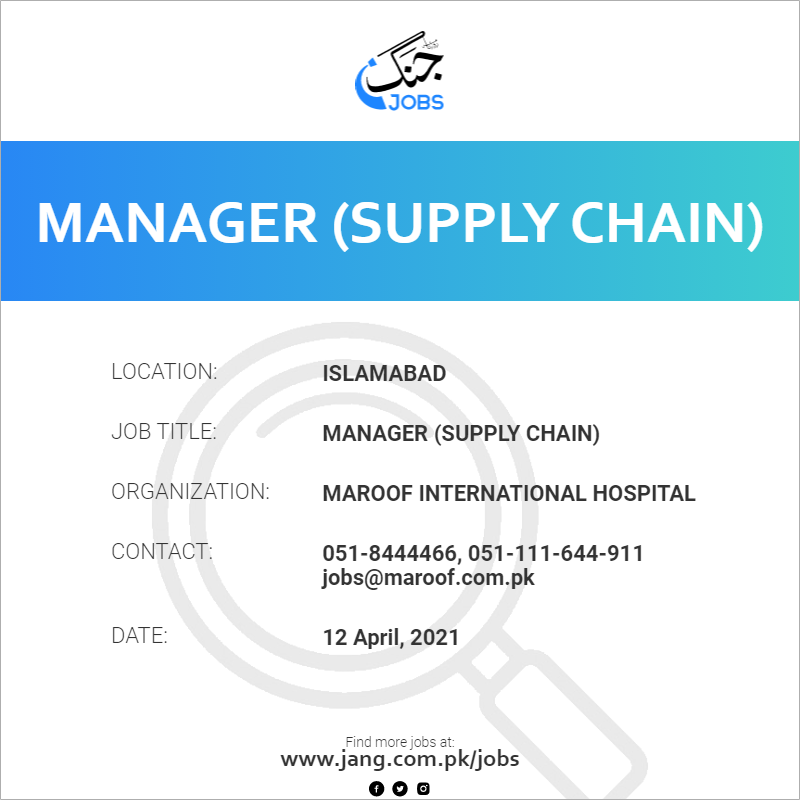 Manager (Supply Chain)