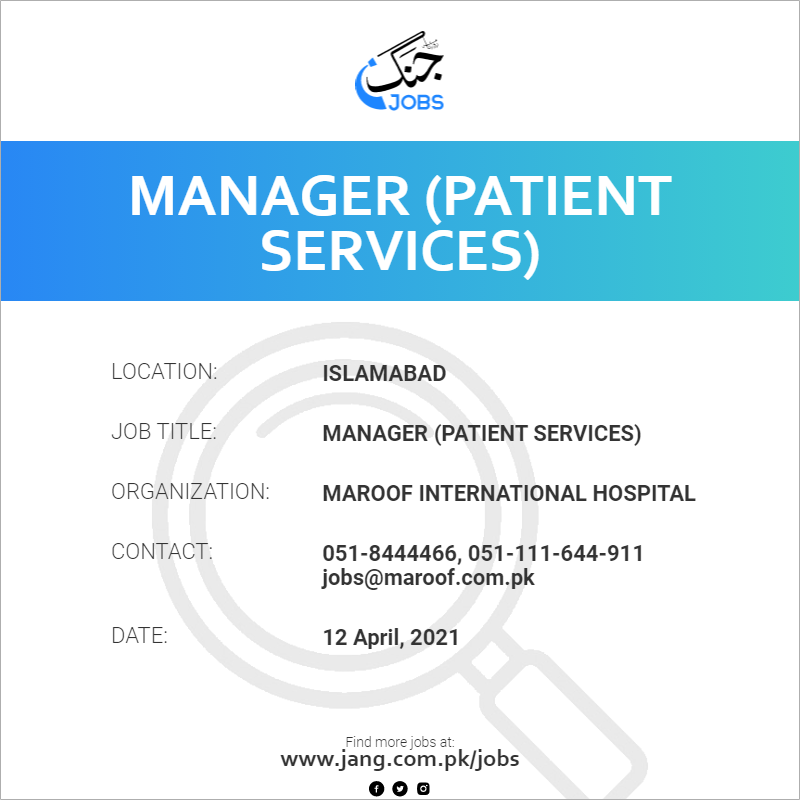 Manager (Patient Services)