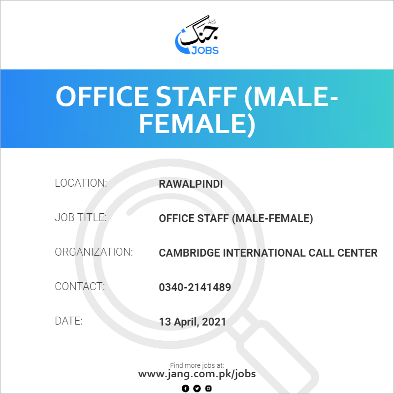 Office Staff (Male-Female)
