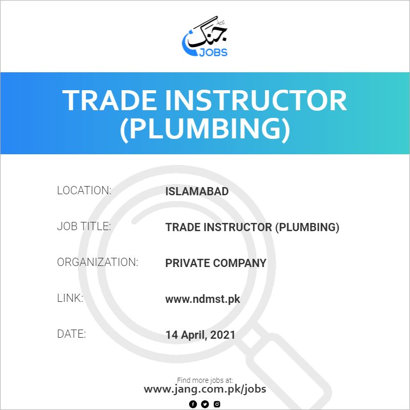 Trade Instructor (Plumbing)