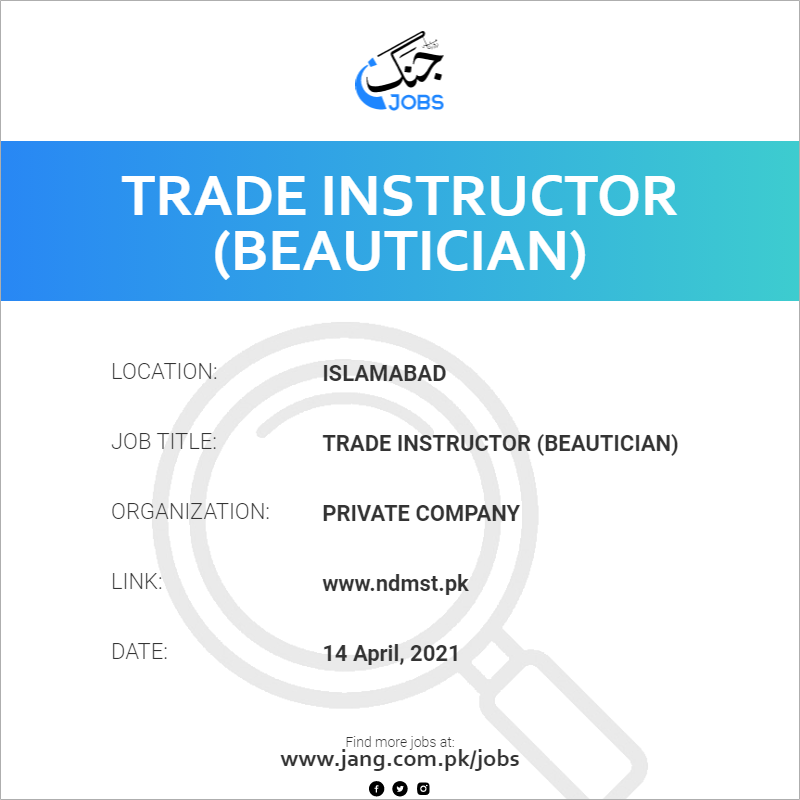 Trade Instructor (Beautician)