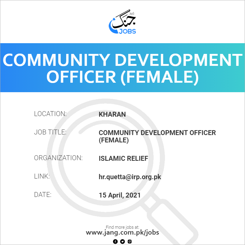 Community Development Officer (Female)