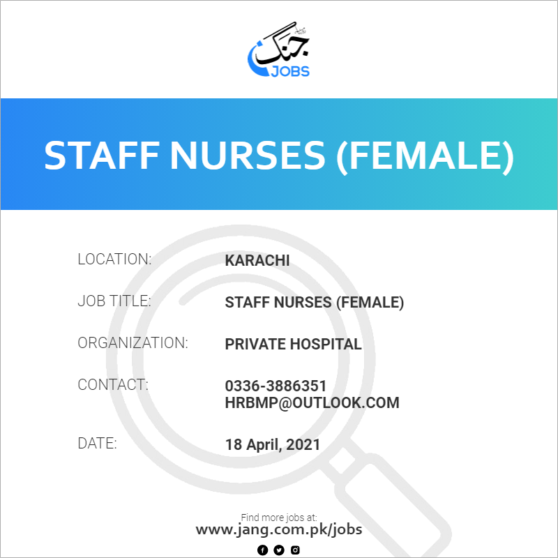 Staff nurse private hospital jobs