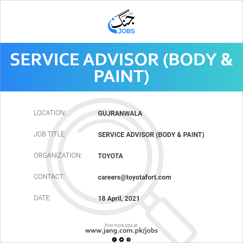 Service Advisor (Body & Paint)