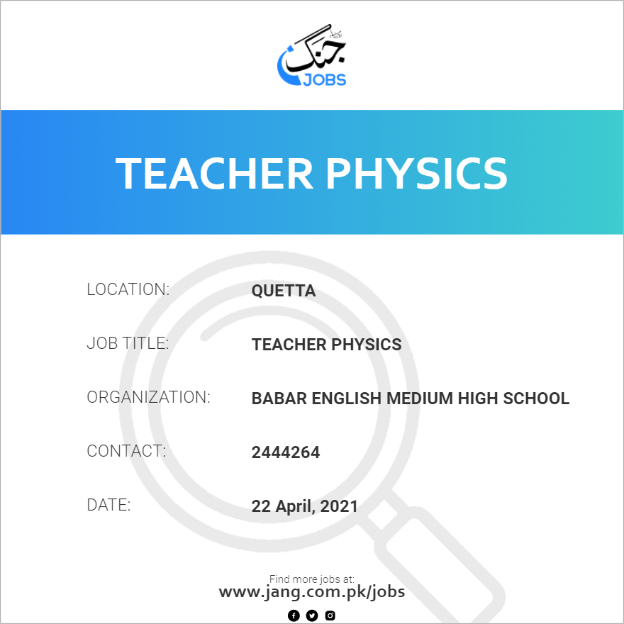 Teacher Physics