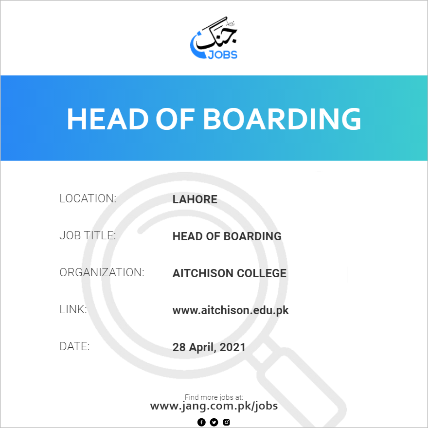 Head Of Boarding