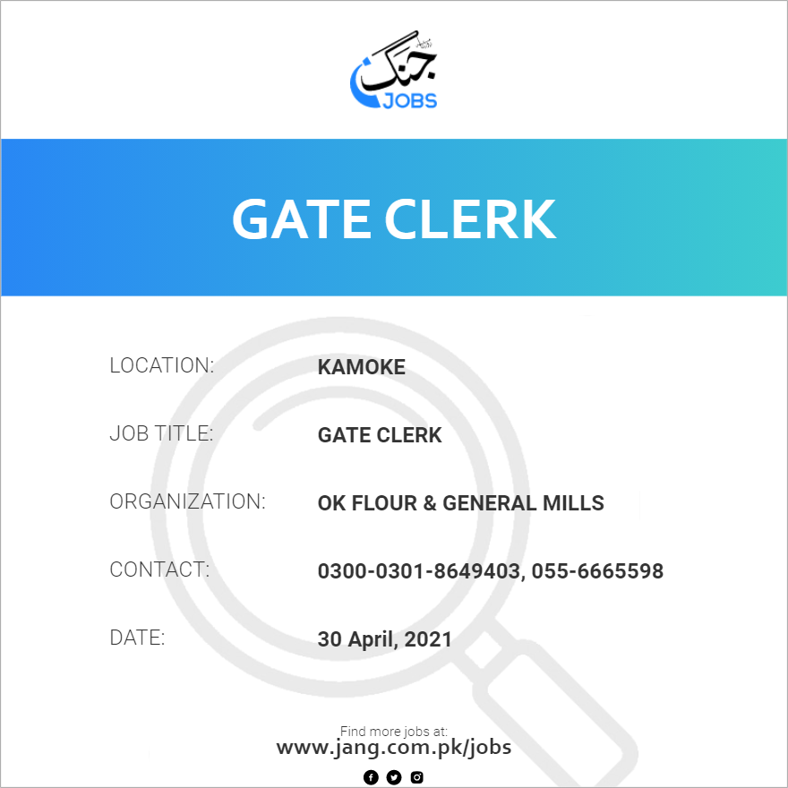 Gate Clerk