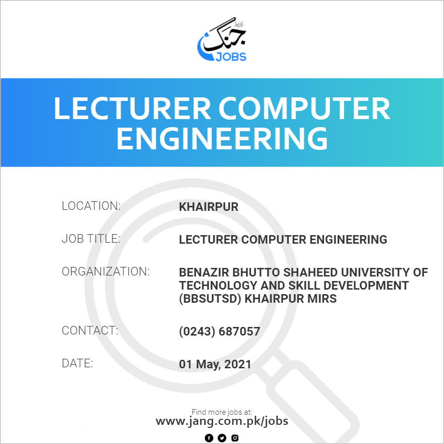 Lecturer Computer Engineering