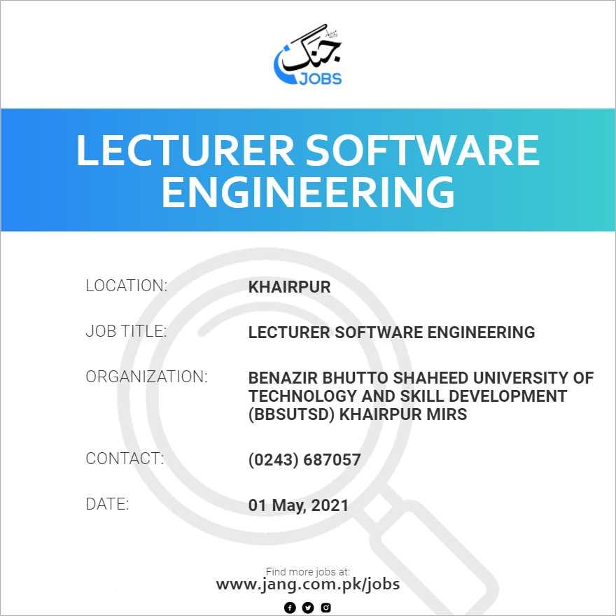 Lecturer Software Engineering