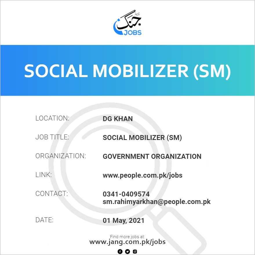 Social Mobilizer (SM)