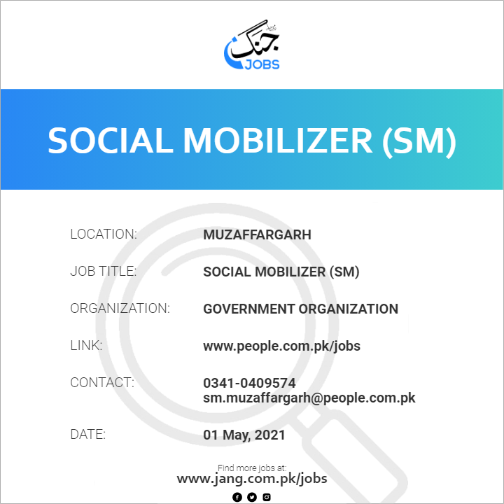 Social Mobilizer (SM)