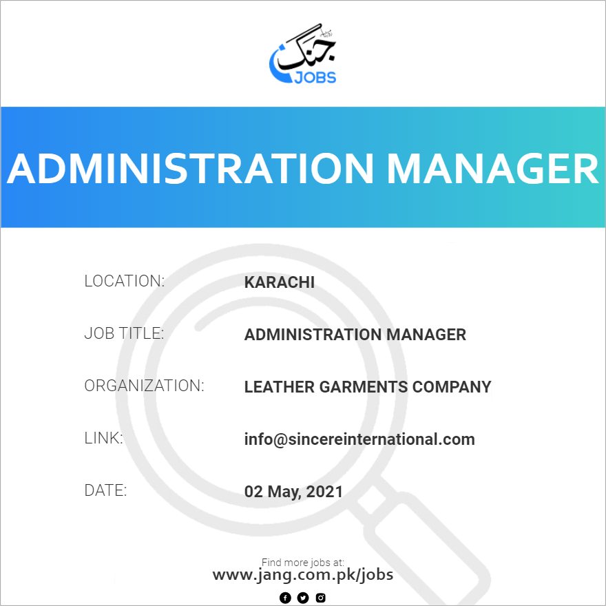 Administration Manager 