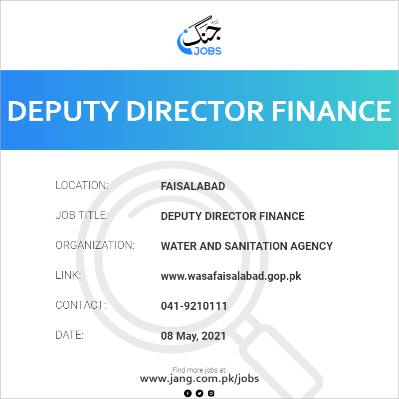 Deputy Director Finance